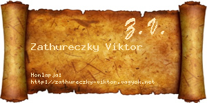 Zathureczky Viktor névjegykártya