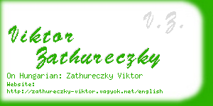 viktor zathureczky business card